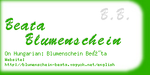beata blumenschein business card
